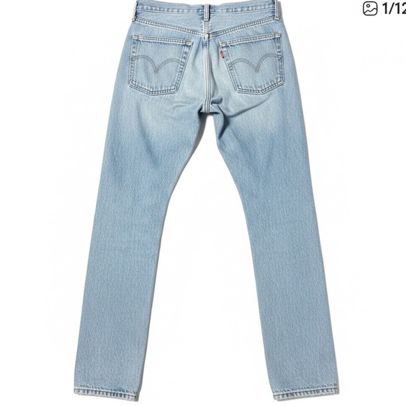 Levi's 501 Button Down Skinny Filiforme acid washed Jeans Size W26 L30 - Picture 15 of 15